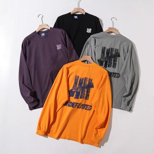 【ctx1】情侣潮流水洗做旧撞色印花打底长袖T恤！！ 商品图2