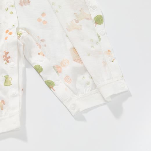 怡比美好农场长袖开襟哈衣HY26SUN072白黄色调59#-80# 商品图12