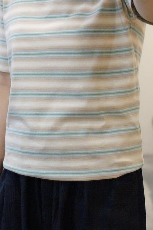 AURALEE 渐变色彩条纹短袖T恤 商品图3