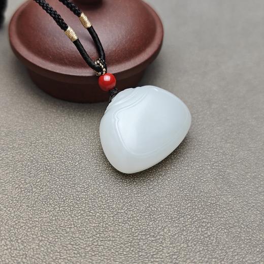 新疆和田玉且末料羊脂玉宝宝锁 228-1 商品图3