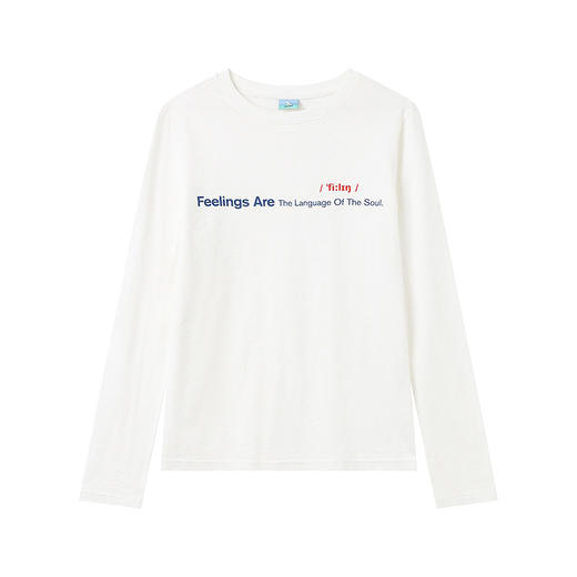 CryingCenter 竹节棉软糯字母印花长袖宽松chill 正肩基础 tee 商品图4