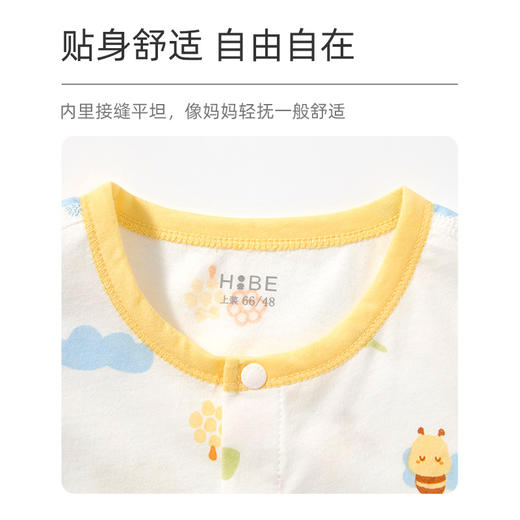 比萌蜂采蜜短袖开襟哈衣HY26SUN229白黄色调59#-90# 商品图4