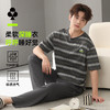 【L-3XL】【有棵树】男士短袖长裤条纹家居服套装 商品缩略图1