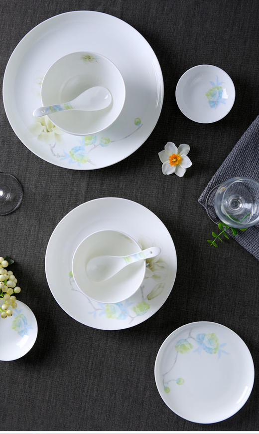 华光国瓷 春暖花开抗菌无铅餐具36头 商品图9