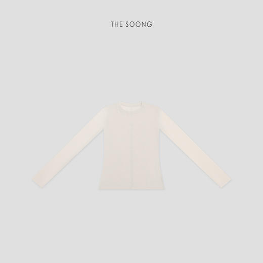 THESOONG|‘粼粼衫’匠心密缝12针银丝混纺弹力圆领长袖打底衫8706 商品图0