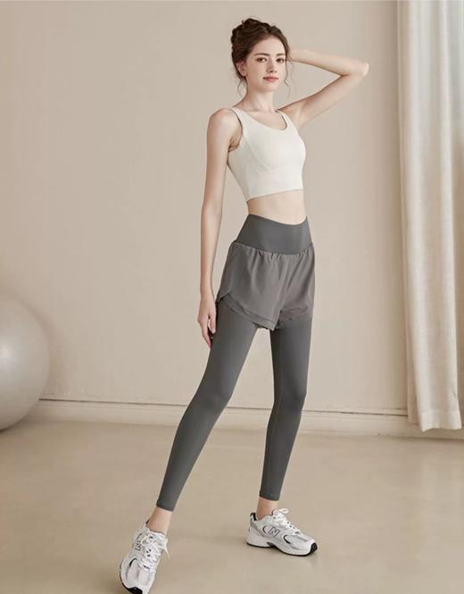 【瑜伽裤】谷小悠假两件高腰瑜伽裤BL-DSP351 提臀收腹 侧边裤袋 商品图0