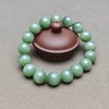 精品！和田玉俄碧粉绿猫眼12mm手串 228-19 商品缩略图5