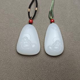 新疆和田玉且末料羊脂玉精品佛牌 228-25