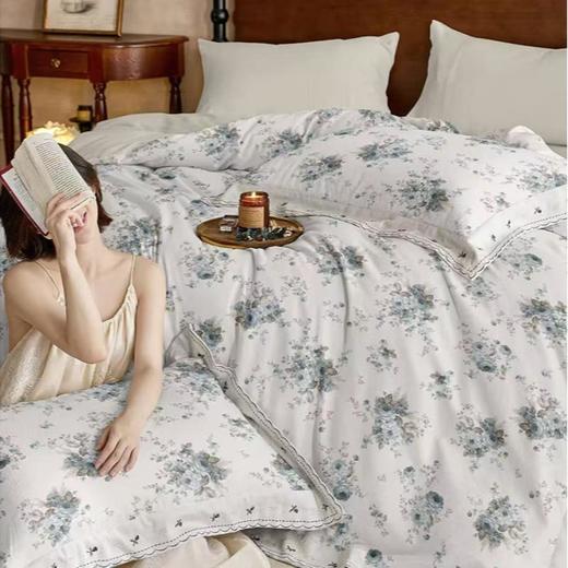 宜居生活棉麻数码印花四件套田园 商品图2