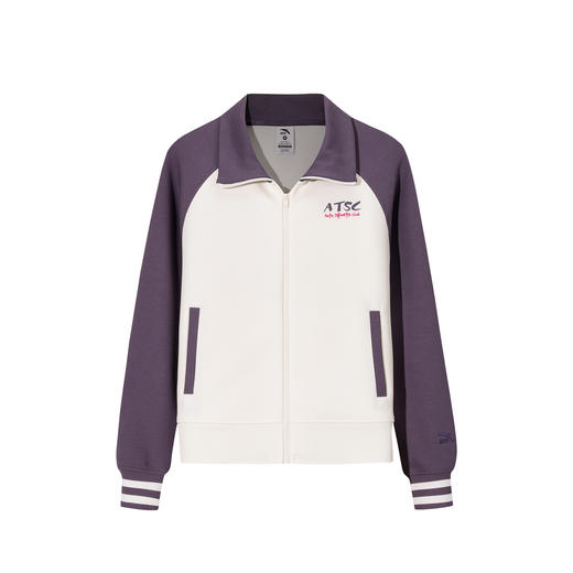 安踏学院风休闲外套女士2026春季新款撞色拉链卫衣上衣162618720 商品图5