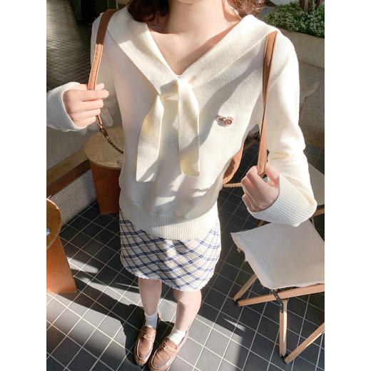 <曾小咸推荐>4.11现货秒杀 ！微信超特价！韩系披肩假两件v领针织衫 日常189.99 立减110 秒杀79.99！！韩系花边格子 秒杀69.99！！ 商品图2