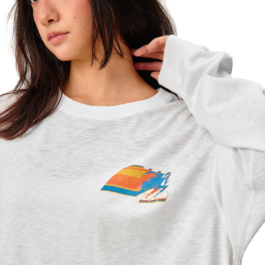 CryingCenter 复古拼色跑步印花长袖T 哭喊中心 商品图1