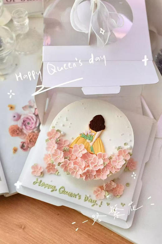 女神节黄裙少女背影 商品图0