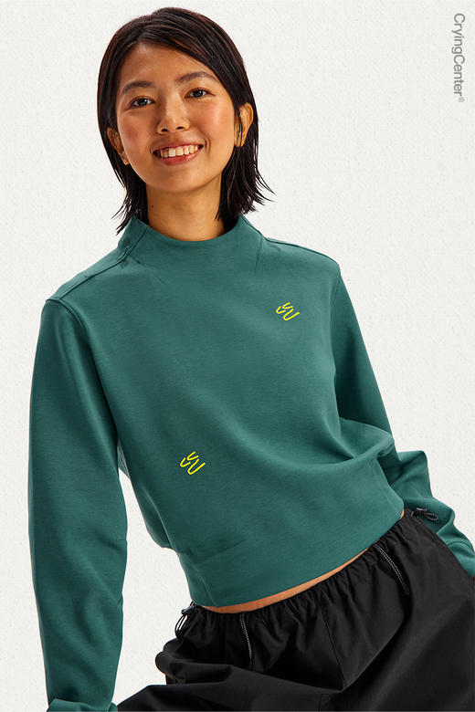 CryingCenter 运动正肩套头收腰小卫衣 哭喊中心 商品图5