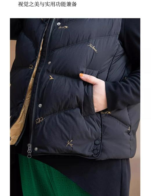 【群内福利】【黑色羽绒服马甲】90白鹅绒连帽款 商品图5