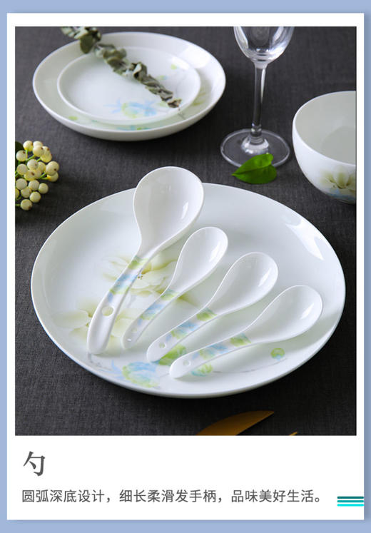 华光国瓷 春暖花开抗菌无铅餐具36头 商品图3
