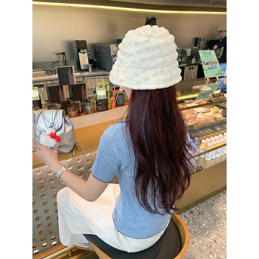 <曾小咸推荐>4.9现货秒杀 ！微信超特价！韩系娃娃领短袖针织t恤 日常129.99 立减70 秒杀59.99！！ 商品图4