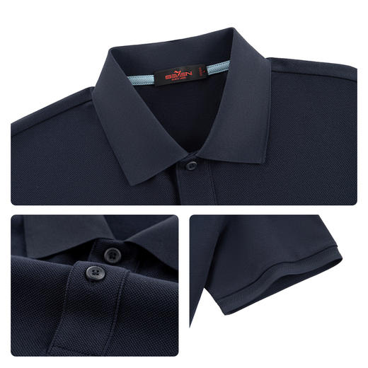 【持久如新/不变形领】柒牌短袖POLO衫2026夏季新款休闲上衣男 130T70190 商品图9