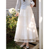 鹿向南「扶光茉影」白色蕾丝长款蛋糕半身裙女春显瘦a字半身长裙现货 商品缩略图3