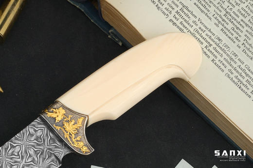 三希堂  现代刀系列  错金卷草小猎  未开刃 商品图5