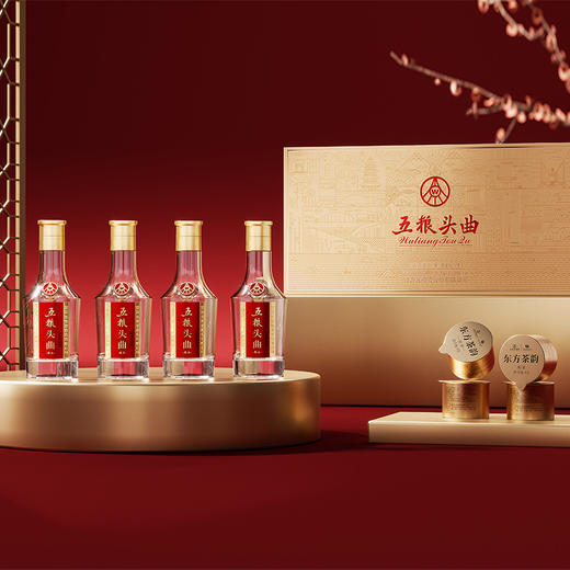 五粮液股份五粮头曲小酒茶酒礼盒45度100ml*4瓶/盒【不支持七天无理由退换】-FF 商品图2