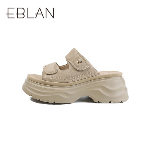 伊伴2026夏季复古显白美拉德轻感厚底休闲凉拖鞋B26370501 商品图1