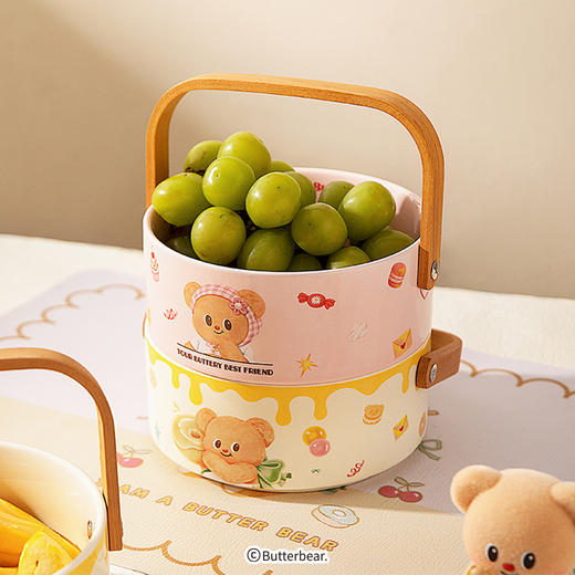 摩登主妇&黄油小熊水果盘客厅茶几家用干果盘2026新款水果篮 商品图2