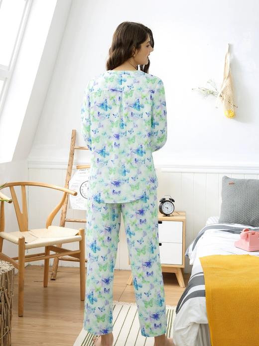 【全棉贡缎梭织棉】SCHIESSER德国舒雅女短袖全棉贡缎梭织面料九分裤套装100%棉 31/26419H 商品图2