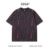 夏季高级感新款美式泼墨撞色印花短袖T恤潮牌嘻哈百搭潮流上衣 商品缩略图0