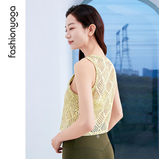 2026春夏F12229凡圣瑜伽性感蕾丝外搭背心（不含胸垫） 商品图7