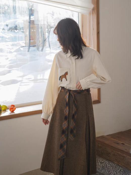 浮生八记/25D263/全棉小马驹手工刺绣贴布绣灯芯绒衬衫 商品图3