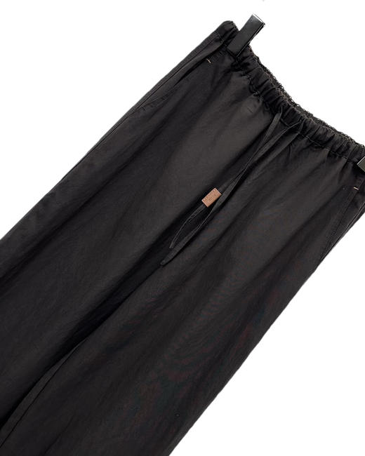 女款刺绣抽绳直筒长裤he014 商品图2