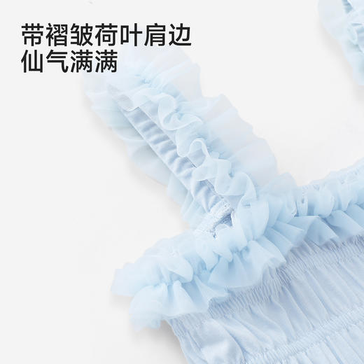 【商场同款】英氏儿童裙子女童夏季吊带裙蓝色蓬蓬纱裙可爱公主裙 商品图4