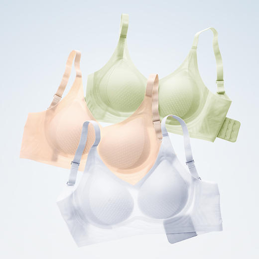 芬腾无痕内衣女夏季薄款无钢圈大胸显小文胸聚拢胸罩收副乳防下垂 商品图4