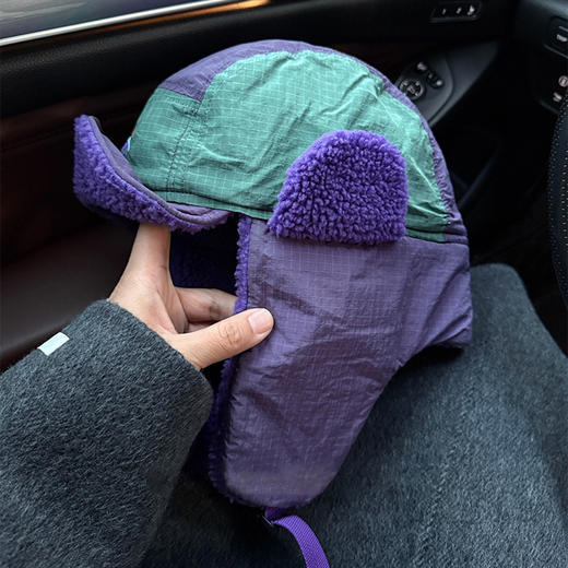 裁缝学苑QZ51东北保暖雷锋帽纸样亲子款保暖护耳拼色套头帽滑雪帽样板 商品图5