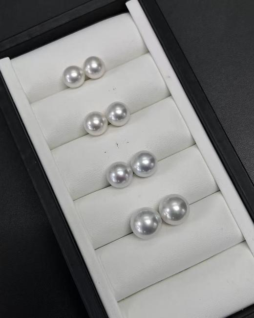 ⁶【极光澳白耳钉裸珠】（一对）基本正圆微微瑕，3A镜面光凤凰级别，按照大小选择，裸珠有24小时鉴赏期，确认要联系工厂加工款式出证书【香港】SS06-QTT-XGZZ 商品图2