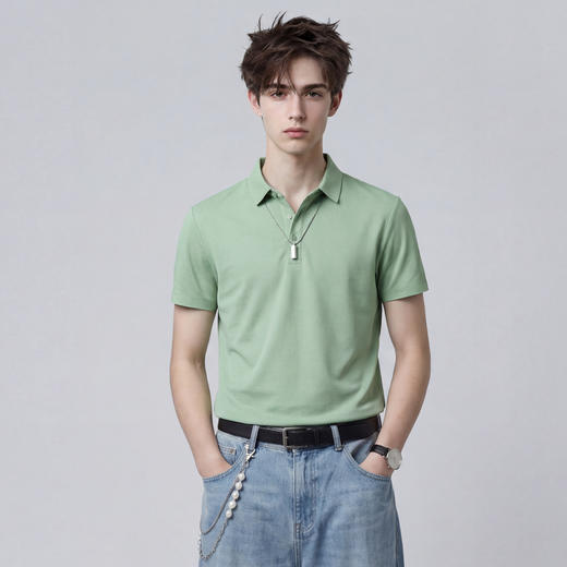 【5A级抗菌】圣得西短袖男款polo衫2026新款春季商务绅士翻领T恤 商品图12