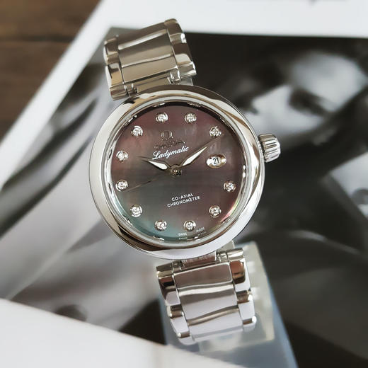 【95新】OMEGA 欧米茄425.30.34.20.57.004天文台认证同轴自动机械机芯日期显示34MM（女款）碟飞系列精钢080226AK08 商品图4