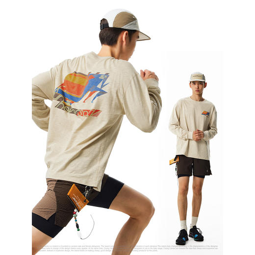 CryingCenter 复古拼色跑步印花长袖T 哭喊中心 商品图2