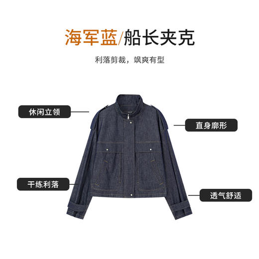 【商场同款】CNJ6338 “ 牛仔外套 ” 利落剪裁，飒爽有型 牛仔外套 商品图1