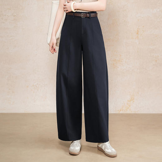 MYX时尚休闲弯刀裤2026年春季新款高腰宽松百搭显瘦阔腿裤休闲九分裤 商品图1