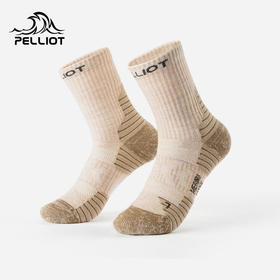 伯希和户外徒步袜男美利奴羊毛春专业登山保暖跑步运动袜子中筒女