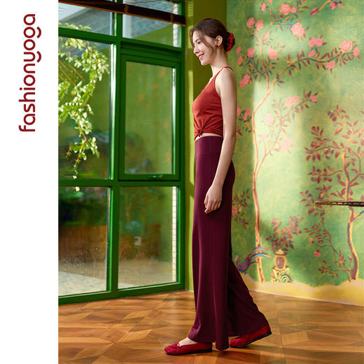 2026春夏F15957 醋酸羊毛阔腿 禅逸休闲长裤 商品图8