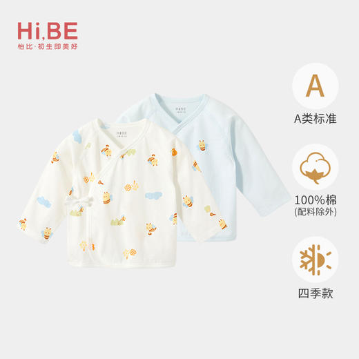 怡比萌蜂采蜜长袖系带上衣HY26SUN227白蓝色调52#-59# 商品图0