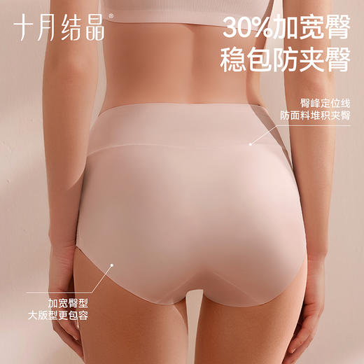 产后高腰内裤女月子期无痕蕾丝女士纯棉底裆高弹抗菌短裤 商品图4
