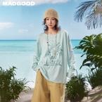 马得工地/MDGDTX222150/拓印椰树雪花棉长袖T恤罩衫 商品图0