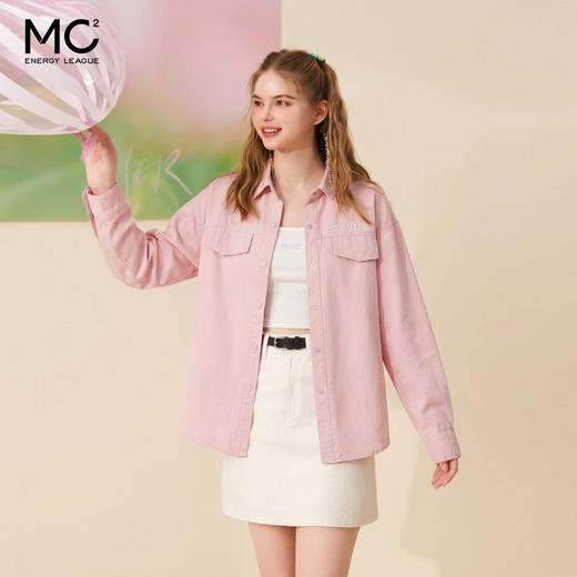 女装翻领配背心袖口条纹拼接宽松衬衫-25152C5212011 商品图1