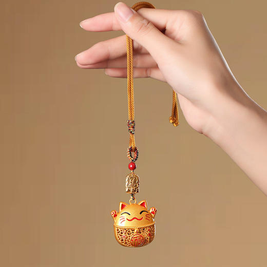 【祈愿吉品】锦鲤万福金钱猫车挂富贵如意吸金顺康汽车后视镜饰挂件 商品图3