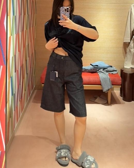 驴家 25ss拉菲草刺绣牛仔短裤 男女同款（DY） 商品图2