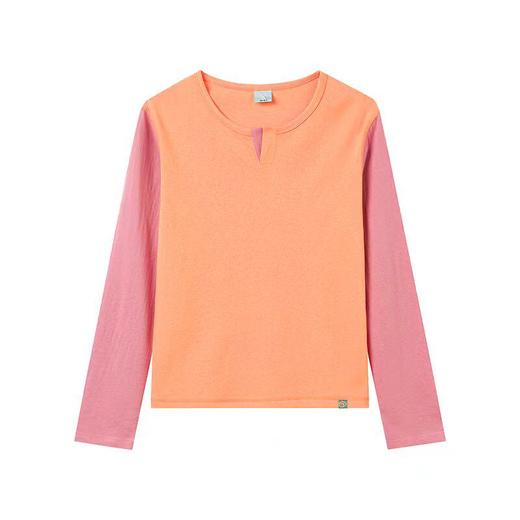 CryingCenter 小亨利领正肩拼色打底衫长袖t恤 女款 哭喊中心 商品图4